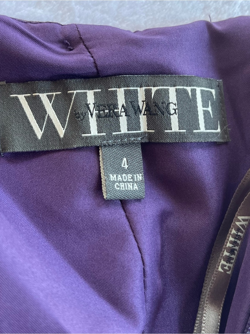 White by Vera Wang Amethyst Strapless Gown Size 4 NWT - Picture 4 of 13